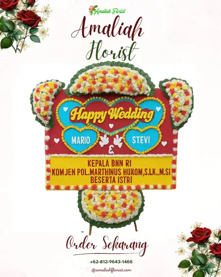 Papan Bunga Pernikahan Pakansari Bogor